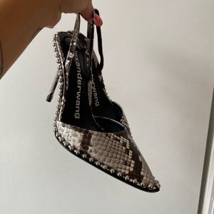 Alexander Wang Rina snake print Emboss heels